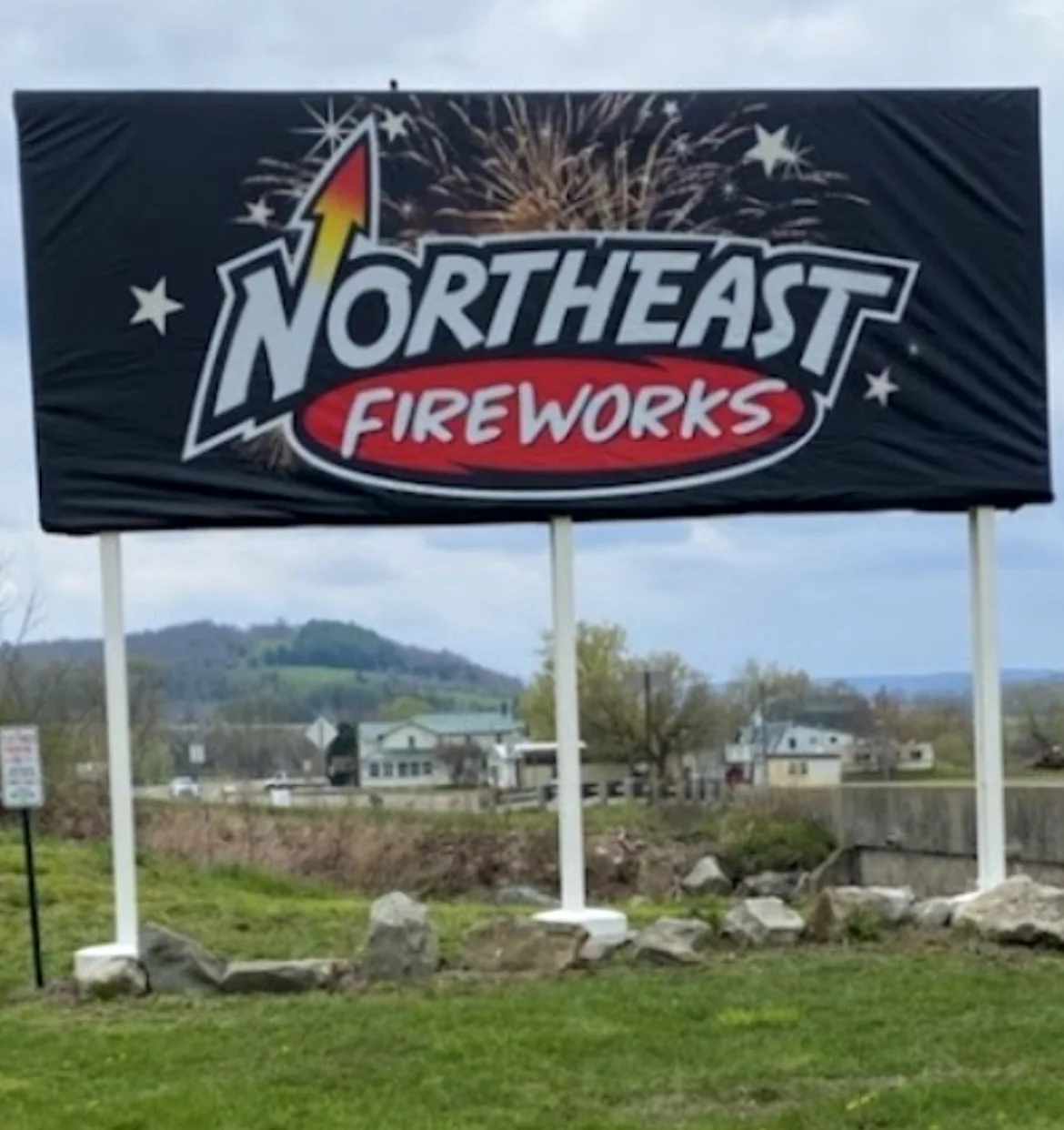 Northeast Fireworks roadside sign