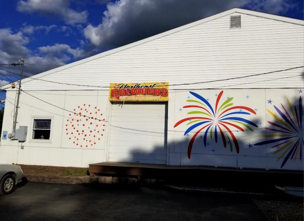 Northeast Fireworks exterior fireworks mural